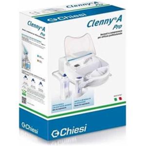 Chiesi Farmaceutici Clenny A Pro Aerosol a Compressore Professionale con Ampolla Doppia Velocità e Accessori Completi