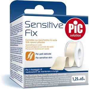 PIKDARE Sensitive Fix Cerotto in Seta 1,25 cm x 5 m - Fissaggio Medicazioni per Pelli Delicate
