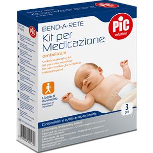 PIC BEND-A-RETE Kit Medicazione Ombelicale - Benda a Rete Elastica e Compresse Sterili