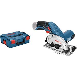 Bosch Professional 0 601 6A1 002 Sega Circolare a Batteria GKS 12V-26 System, Ø Lama: 85 mm, Batterie e Caricabatteria non Inclusi, in Valigetta L-BOXX, 18 watts, 12 volts, blu, unica