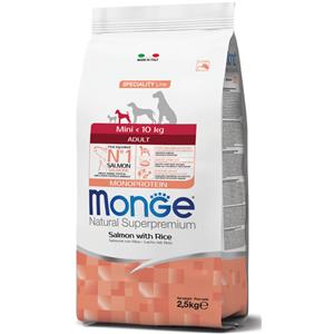 MONGE MINI ADULT MONOPROTEIN SALMONE E RISO KG.7.5