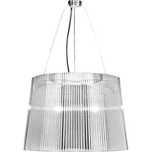 Kartell Gè Lampada a Sospensione E27 in Policarbonato Trasparente, Design Ferruccio Laviani, 37 cm di Diametro