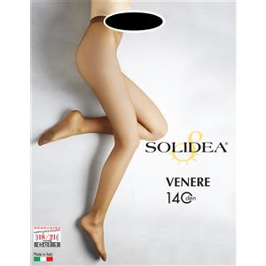 SOLIDEA Venere 140 Collant Nero 5 XXL - 140 den, tutto nudo, a maglia liscia, compressione graduata