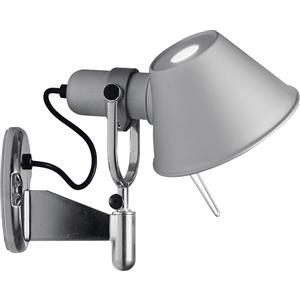 Artemide Tolomeo Faretto - Lampada da Parete in Alluminio Anodizzato con Diffusore Orientabile