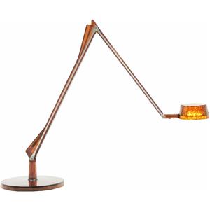 Kartell Aledin DEC Lampada da Tavola Ambra - Design Alberto e Francesco Meda, LED 5.6W, Policarbonato e Alluminio, Dimensioni 21x48-113cm
