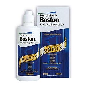 Bausch & Lomb Boston Simplus - Soluzione per Lenti a Contatto 120 ml con Azione Antiproteica e Pulizia Completa