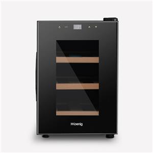 Ⓜ️???????????? H.Koenig AGE6 - Cantinetta per 6 bottiglie, 3 ripiani in legno, SILENZIOSO, controlli touch, SISTEMA ANTIVIBRAZIONE, luce LED