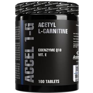 Anderson Accel 1-G - Integratore di Acetil L-Carnitina, Vitamina E e Coenzima Q10 - 100 Compresse