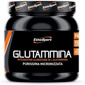 ETHICSPORT Glutammina Barattolo da 300g - Glutammina Purissima Micronizzata