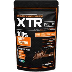 ETHICSPORT PROTEIN XTR ETHICSPORT CACAO BUSTA 500 GRAMMI - 100% Whey Protein Integratore a base di Proteine del Siero di Latte