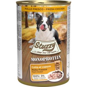 Stuzzy Monoprotein Pollo Fresco 400g - Cibo Umido Digeribile e Gustoso per Cani
