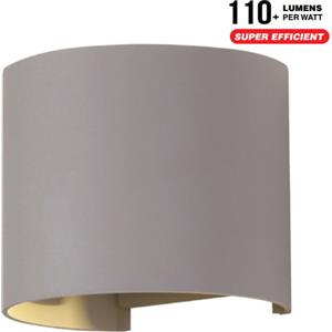 V-TAC VT-756 Illuminazione da parete da esterno Grigio E27 6 W LED Up Down