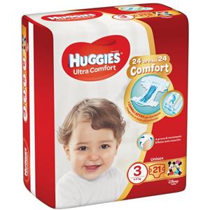 KIMBERLY CLARK ITALIA HUGGIES ULTRACOMFORT 4-9 KG MIS 3