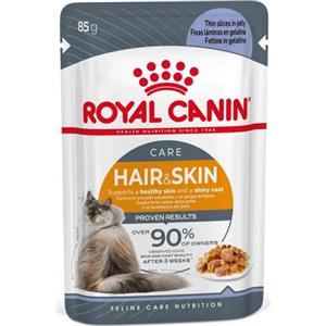 Royal Canin Intense Beauty Jelly 85 g - Alimento umido per gatti adulti in gelatina, ricco di Omega 3 e 6 per una pelle sana e un pelo lucido