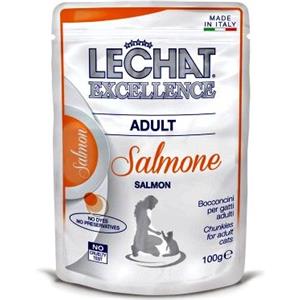 Monge LeChat Excellence Buste Umido Salmone 100 g - Alimento Completo per Gatti Adulti