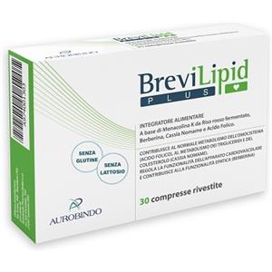 AUROBINDO PHARMA ITALIA Brevilipid Plus Integratore Colesterolo Monacolina K Senza Glutine E Lattosio 30 Compresse