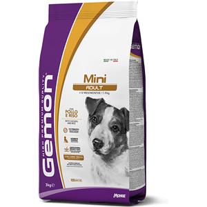 Gemon Mini Adult Crocchette con Pollo e Riso - Alimento Completo per Cani Adulti di Piccola Taglia - 3 Kg
