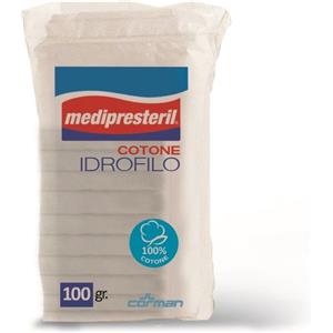 CORMAN SpA Medipresteril Cotone Idrofilo F.u. 100g - Alta Assorbenza per Pulizia e Cura Ferite