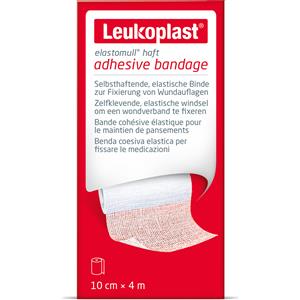 Leukoplast Benda Elastomull Haft 10 cm x 4 m - Benda Coesiva ed Elastico in Cotone, Autoaderente e Traspirante