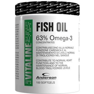 Anderson Research Olio di Pesce 100 Capsule Molli - Omega 3 EPA e DHA per Cuore e Mente