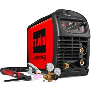 TELWIN Technology TIG 222 AC/DC - Saldatrice Inverter per Saldatura TIG e MMA con Funzione Pulsata