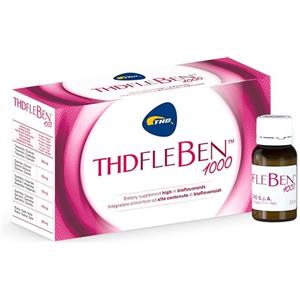 THD Fleben 1000 - Integratore alimentare con Diosmina, Esperidina, Quercetina e Rutina per il microcircolo - 10 flaconcini da 15 ml al gusto di agrumi
