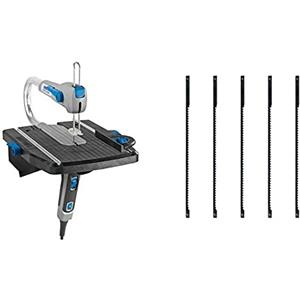 DREMEL Moto-Saw MS20-1/5 Sega da Traforo (70 Watt), 1 Complemento, 5 Accessori + Dremel Ms51 Lame Taglio Legno Multiuso, 5 Pezzi