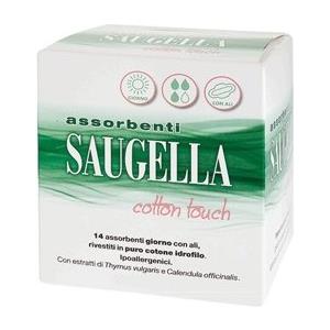 MEDA PHARMA SPA Saugella Linea Cotton Touch 14 Assorbenti Giorno con Ali in Puro Cotone