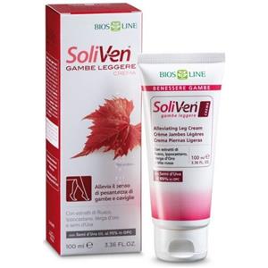 Bios Line Soliven Crema 100 ml - Crema per Gambe Leggere e Caviglie Gonfie