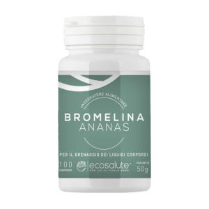 SPAZIO ECOSALUTE Srl Bromelina Ananas 100 Compresse - Integratore Alimentare per la Pesantezza Gambe