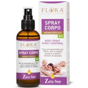 FLORA Zeta Free Spray Corpo 100 ml - Repellente Naturale per Zanzare con Oli Essenziali