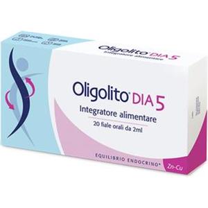Schwabe Pharma Italia Oligolito Dia 5 - Integratore Alimentare in 20 Fiale da 2 ml con Zinco e Rame, Senza Glutine e Lattosio