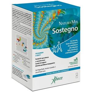 Aboca Natura Mix Advanced Sostegno - Integratore Alimentare Orosolubile con Acerola e Pappa Reale, 20 Bustine