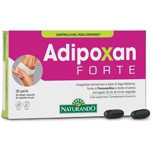 NATURANDO Srl Naturando Adipoxan Forte 30 Perle - Integratore per Controllo del Peso Corporeo con Alghe Wakamè e CLA