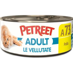 Petreet Vellutate Pollo - Cibo Umido per Gatti Adulto in Crema 70g, Ideale per Gatti con Problemi di Masticazione