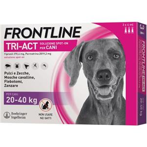 Frontline Tri-Act Spot-On per cani - 3 pipette per taglia grande (20-40 Kg) - Antiparassitario per cani - 1° ORDINE? scegli lo sconto BZR5 / BZR20 + 200 punti fedeltà