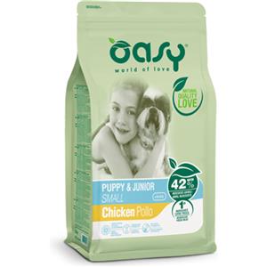 Oasy Puppy & Junior Small Pollo - Cibo Secco Completo per Cuccioli di Taglia Piccola, 3 Kg