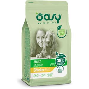 Oasy Dog Adult Medium Pollo - Crocchette Secche per Cani Adulti di Taglia Media - 3 kg
