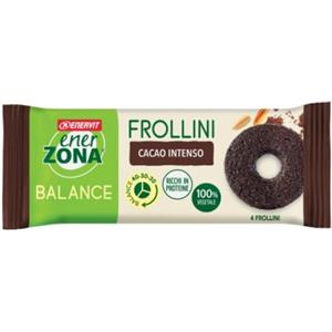 Enervit Enerzona Frollini Cacao Intenso Monodose 24g - 100% Vegetale, Ricchi in Proteine e Fibre