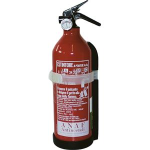 ANAF Estintore Portatile 1 kg a Polvere ABC con Manometro e Supporto - Certificato CE
