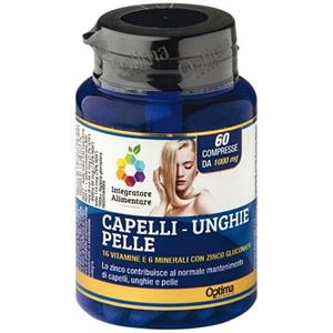OPTIMA NATURALS Srl Optima Naturals - Integratore Capelli Unghie Pelle 60 Compresse - Bellezza dall'Interno