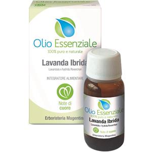 Erboristeria Magentina Olio Essenziale di Lavanda Ibrida 10 ml - 100% Naturale, Senza OGM, Diluire in Zucchero