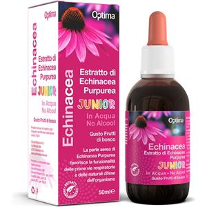 Optima Naturals Echinacea Estratto No Alcool 50 ml - Supporto Immunitario e Benessere Respiratorio per Bambini