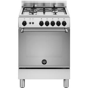 Ⓜ️???????????? LA GERMANIA AMN664GXV/24 - Cucina 4 fuochi gas, Forno Gas Ventilato, Acciaio Inox, 60x60 cm, Serie Americana, Classe A+