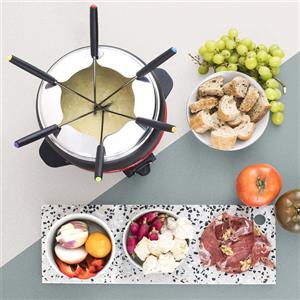 Ⓜ️???????????? H.Koenig ALP1800 - Macchina per fonduta e bourguignonne CON SET di 6 FORCHETTE INCLUSE, 2 litri