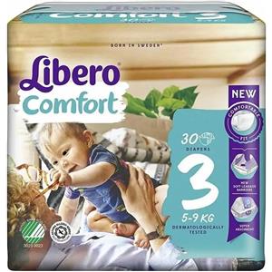 Libero Comfort Pannolini Taglia 3, 5-9 kg, 30 Pezzi - Sottili e Morbidi, Super Assorbenti
