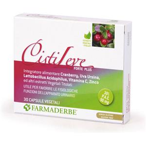 Farmaderbe Cistileve Forte Plus Integratore Alimentare, 30 Capsule