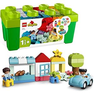 LEGO DUPLO Contenitore di Mattoncini - Giochi di Natale per Bambini e Bambine da 1+ Anni Impilabili - Include Mattoncini Numerati e Colorati, una Macchina Giocattolo, 2 Figure e Scatola - 10913