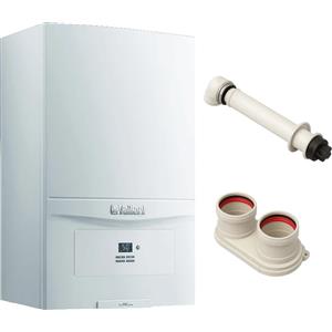 Vaillant ecoTEC Pure VMW 246/7-2 - Caldaia a Condensazione 24 kW Metano con Produzione Acqua Calda Istantanea e Kit Scarico Fumi Incluso
