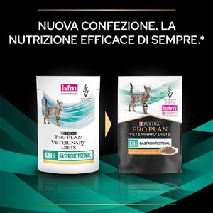 Purina Pro Plan Veterinary Diets EN Gastrointestinal Pollo - Alimento Umido per Gatti 85 gr, Supporto Nutrizionale per Disturbi Digestivi